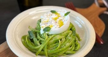 Linguine à la sauce crémeuse d’avocat et burrata fondante – Recette express et ultra gourmande Linguine sauce verte crémeuse
