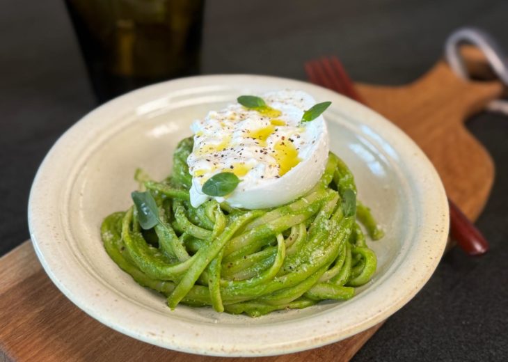 Linguine sauce verte crémeuse