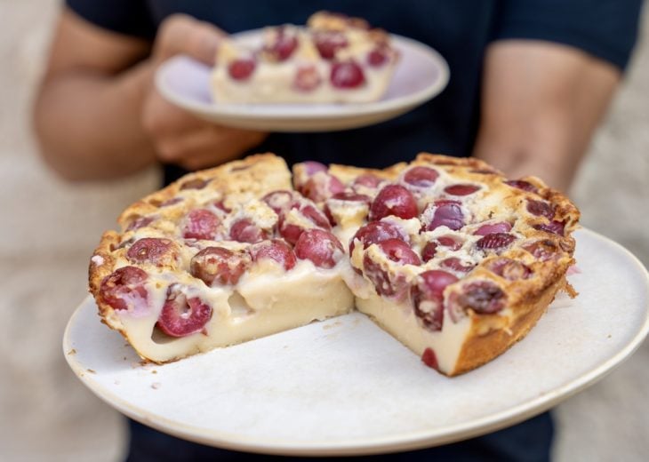 clafoutis crémeux cerises