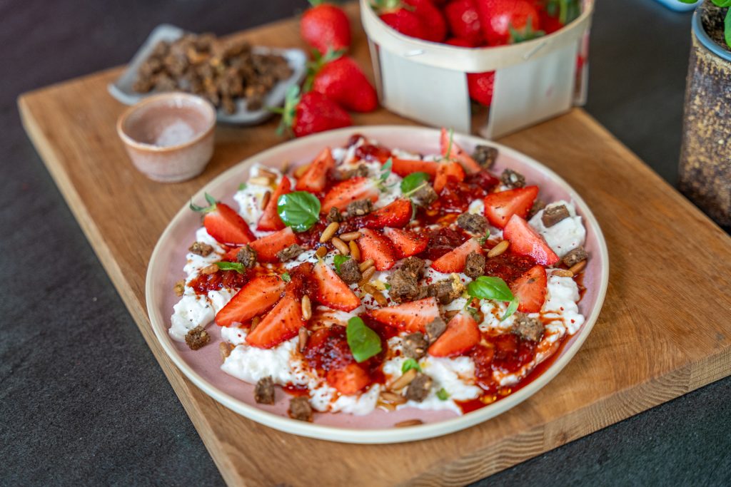 burrata et fraises
