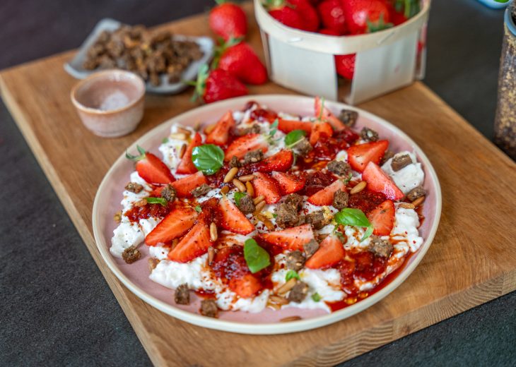 burrata et fraises