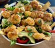 salade crevettes bang bang au Air fryer