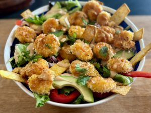 salade crevettes bang bang au Air fryer