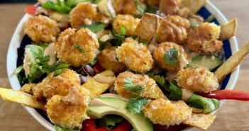 salade crevettes bang bang au Air fryer