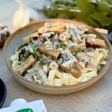 tagliatelles champignon tofu fumé