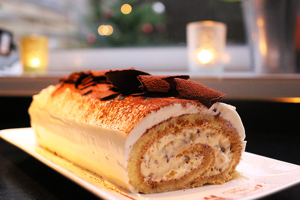 Bûche de Noël CHOCOLAT et insert FRUITS EXOTIQUES comme chez le pâtissier 