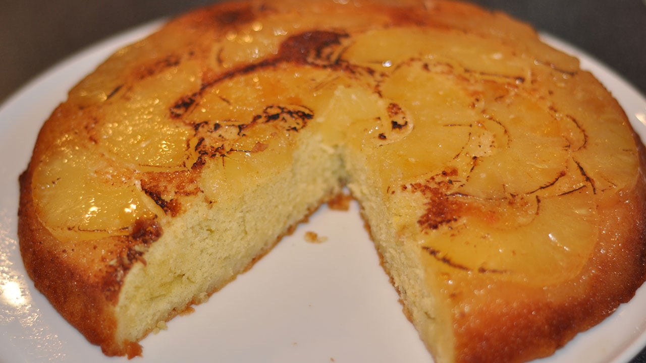 Gâteau Renversé à Lananas Caramélisé