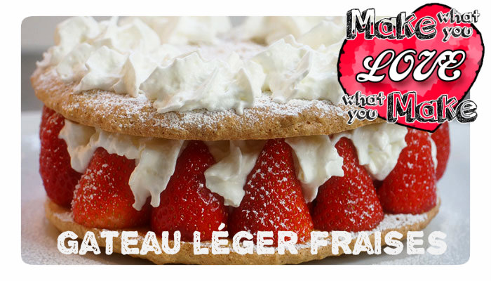 gateau léger fraises noisettes