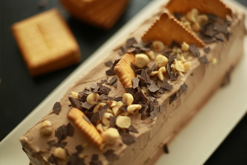 Gâteau Sans Cuisson Aux Petits Beurre Chocolat Et Noisettes
