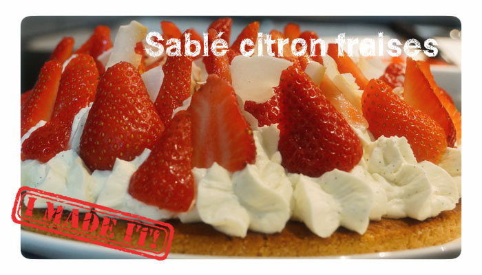 sablé citron fraises