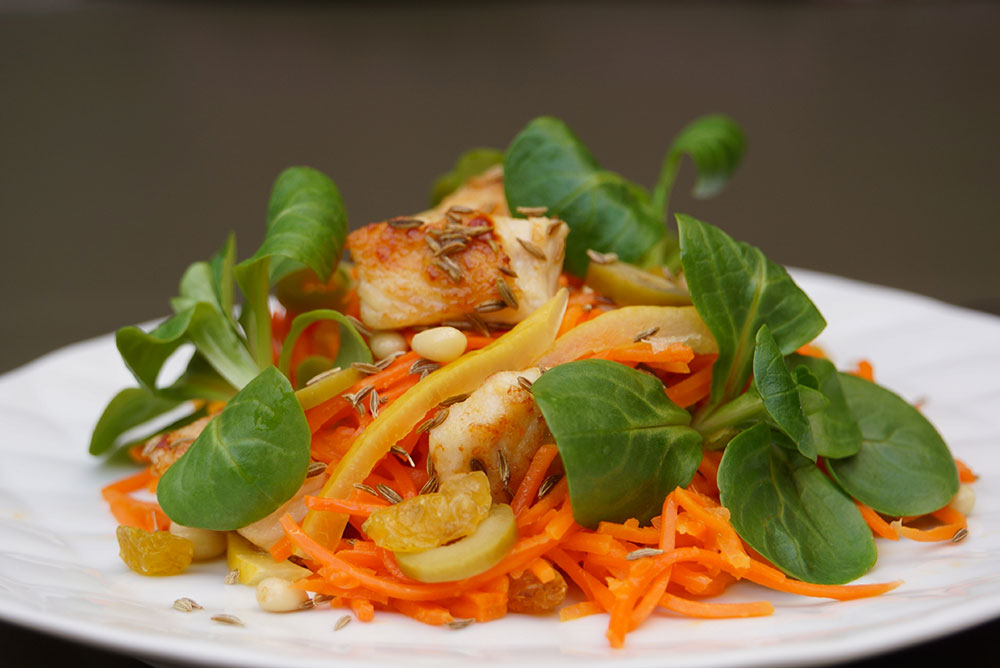 salade carottes orientale hervé cuisine